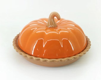 Easy grip Bake and Serve Pumpkin Pie Dish with Lid