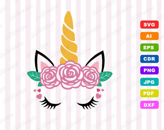 Download Unicorn With Rose Svg Designt Shirt Svg Dxfeps Png Files Etsy