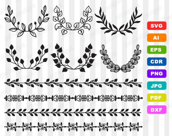 Download Decorative Flower Border Svg Design T Shirt Svg Ai Eps Etsy