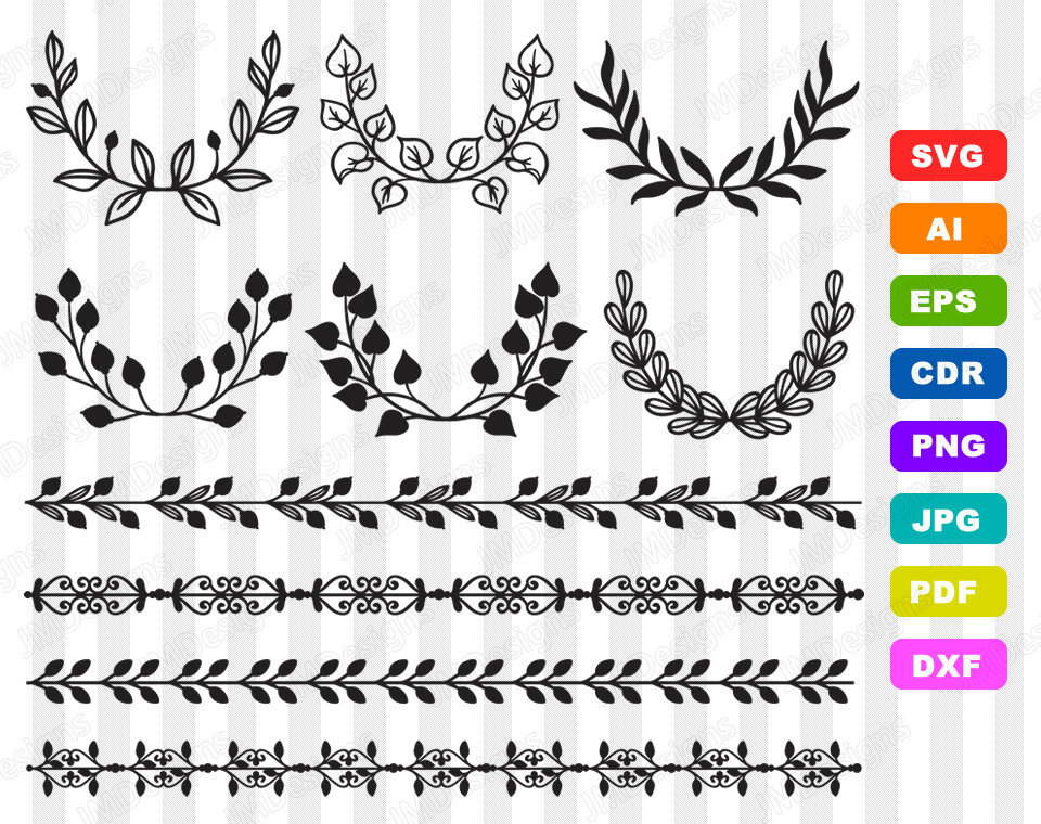 Download Decorative Flower Border Svg Design T Shirt Svg Ai Eps Etsy