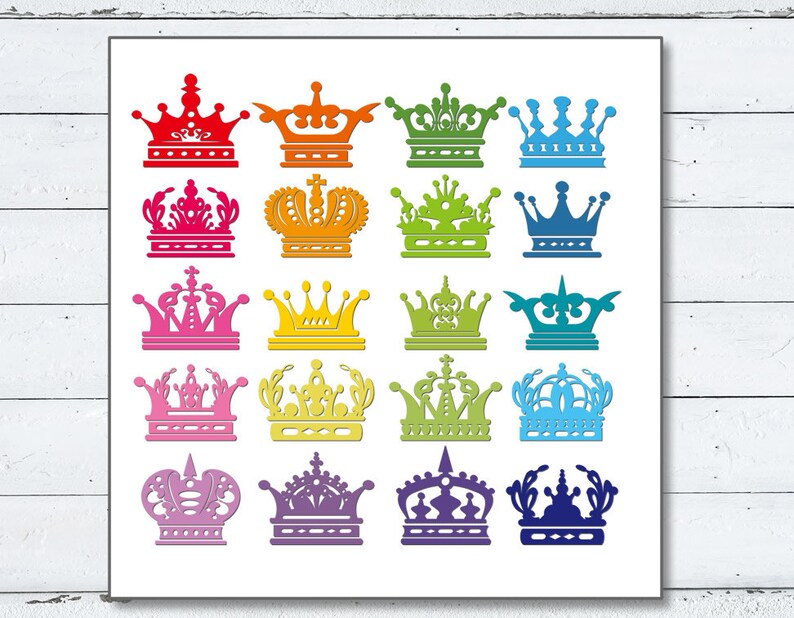 Download 100 Crowns svg Bundle T Shirt SVG DXFEPS png Files for | Etsy