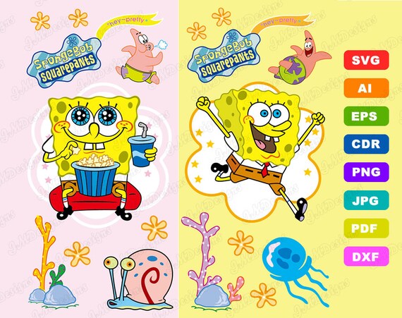 Spongebob Squidward Tentacles in Svg Png Dxf Eps Pdf format instant download cricut design file