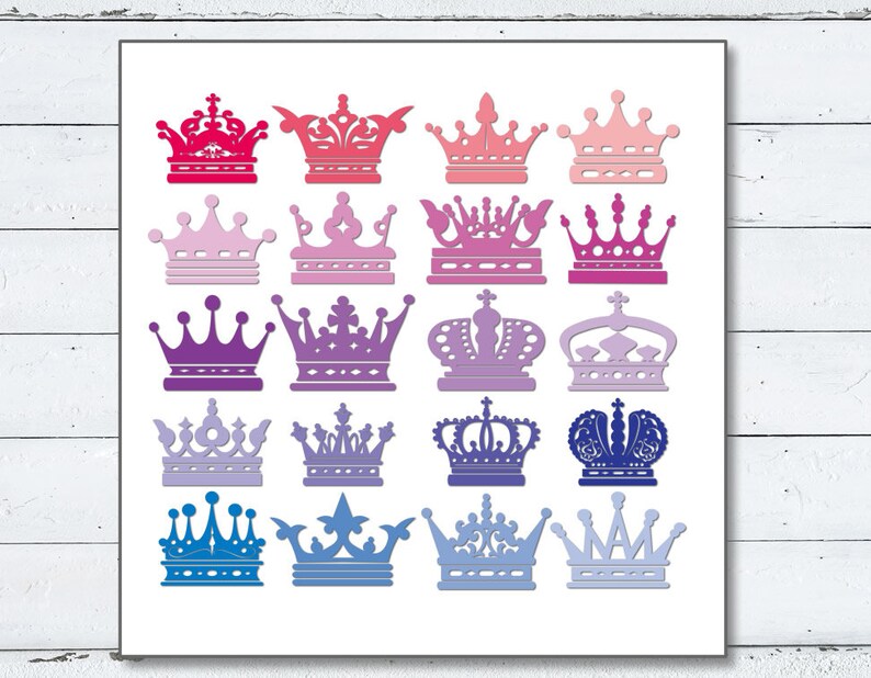 Download 100 Crowns svg Bundle T Shirt SVG DXFEPS png Files for | Etsy