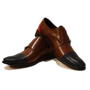 Modello Tiziano Handmade Colorful Italian Men Shoes Brown image 1