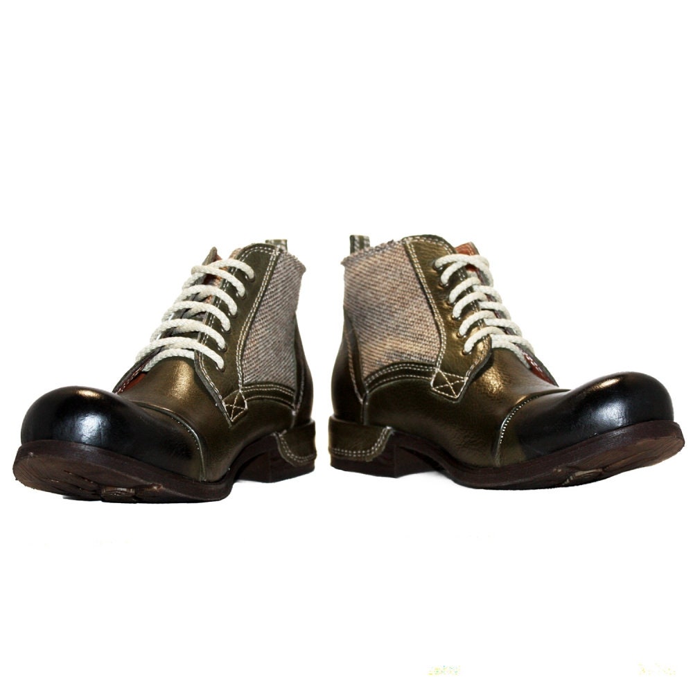 Modello Olivo Zapatos de hombre hechos a mano en cuero italiano