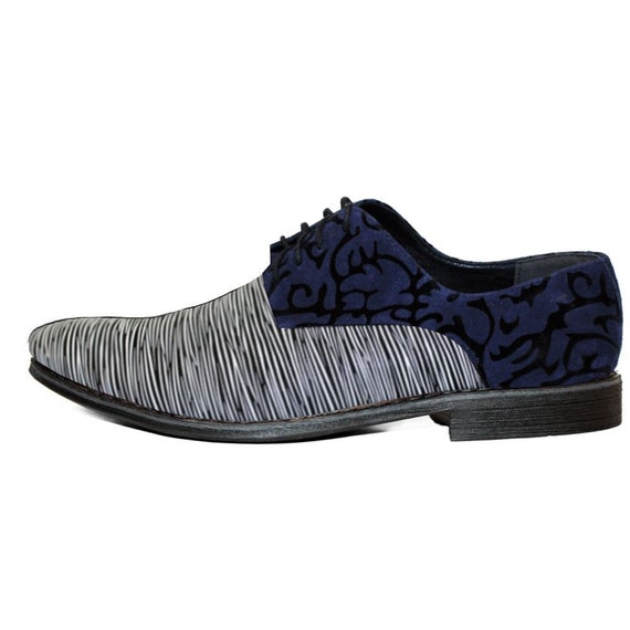 Modello Likello Scarpe artigianali da uomo in pelle italiana Blu