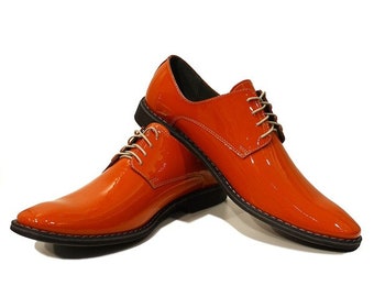 Modello Arancione - Colorful Italian Men Shoes