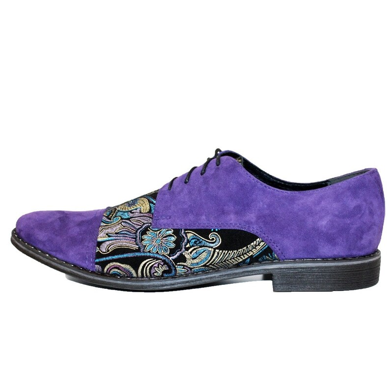 Handmade Colorful Italian Men Shoes Modello Fioletto