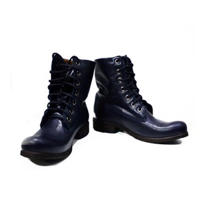 Modello Gabriele - Handmade Men&#39;s Shoes Italian Leather Navy