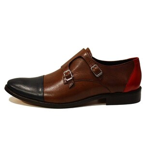 Modello Tiziano Handmade Colorful Italian Men Shoes Brown image 3