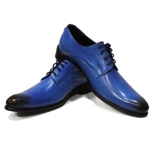 Modello Blito - Handmade Colorful Italian Men Shoes Blue