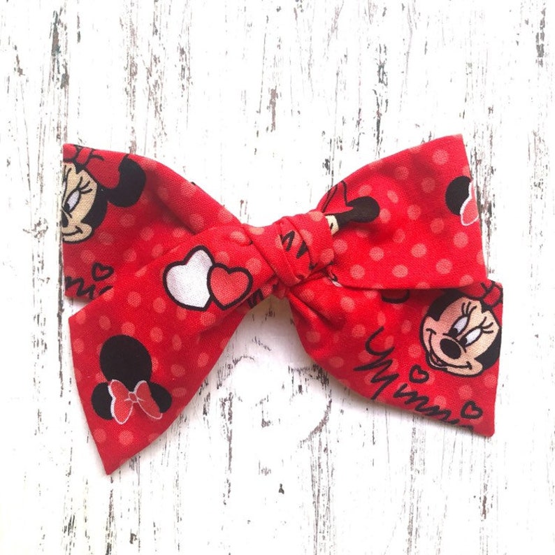 Red Minnie Mouse Bow Minnie Mouse Bow Minnie Mouse Schoolgirl Bow