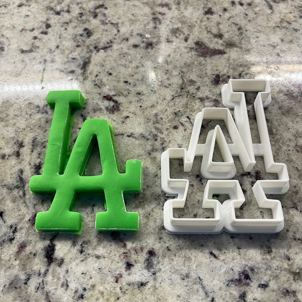 LA Baseball Cookie Cutter 3D Printed LA Baking Fondant Cutter Baking ITFDB