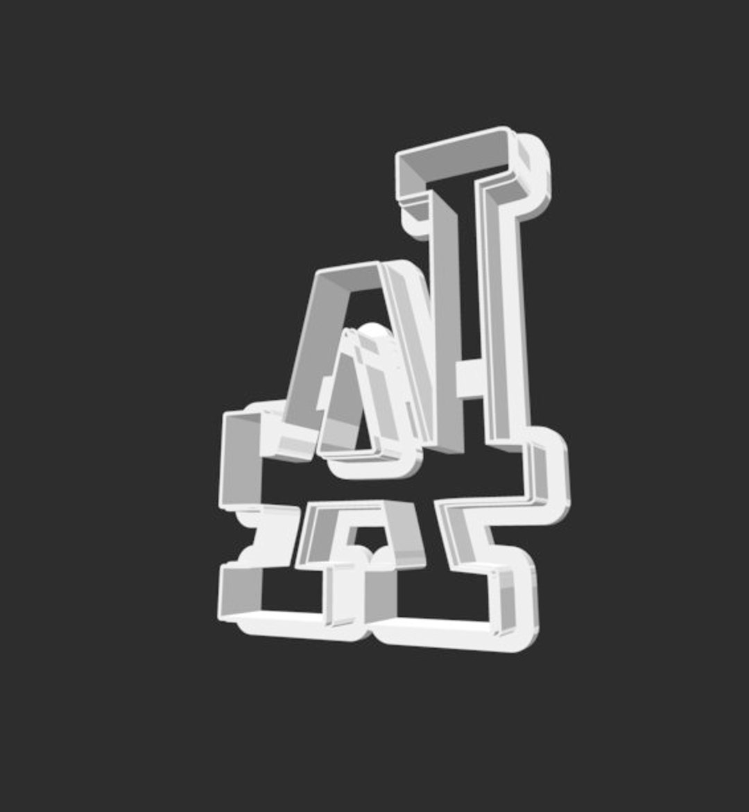 LA Baseball Logo Cookie STL FILE Cutter Baseball 3D Printed Baking