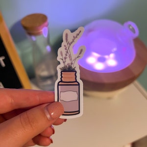 Lavender essential oil sticker