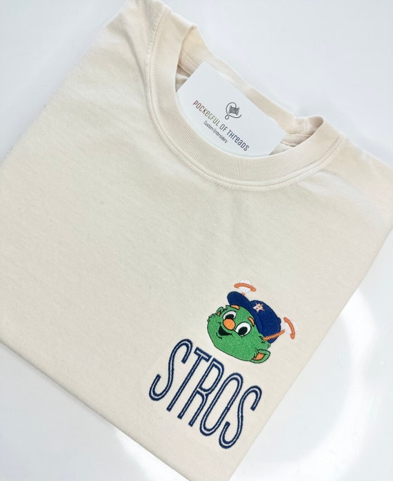 L　WELTRAUM Embroidery T-shirt Whale-And-Sea-Cotton-T-shirt-