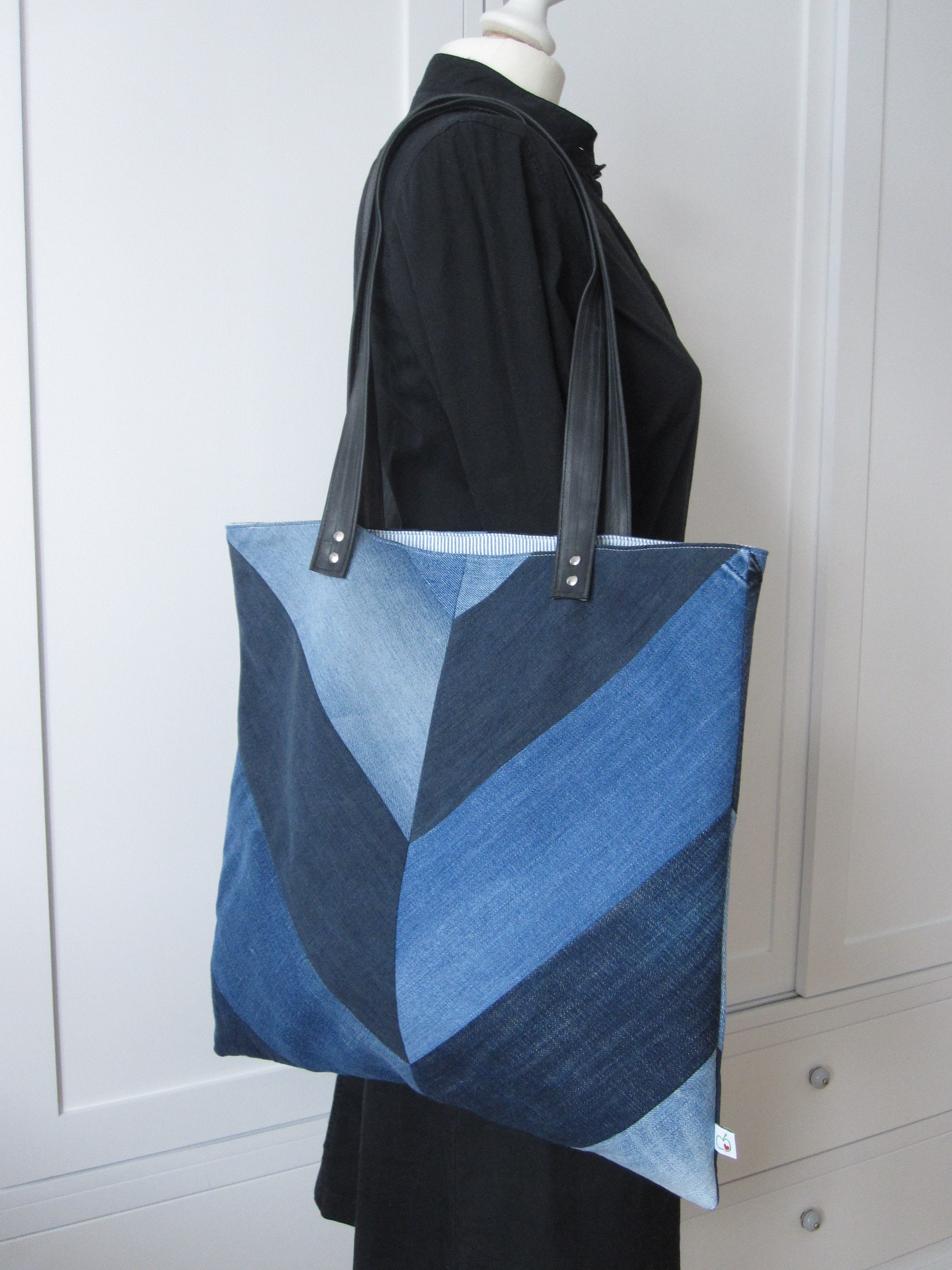 Handmade Recycled Denim Tote Bag 