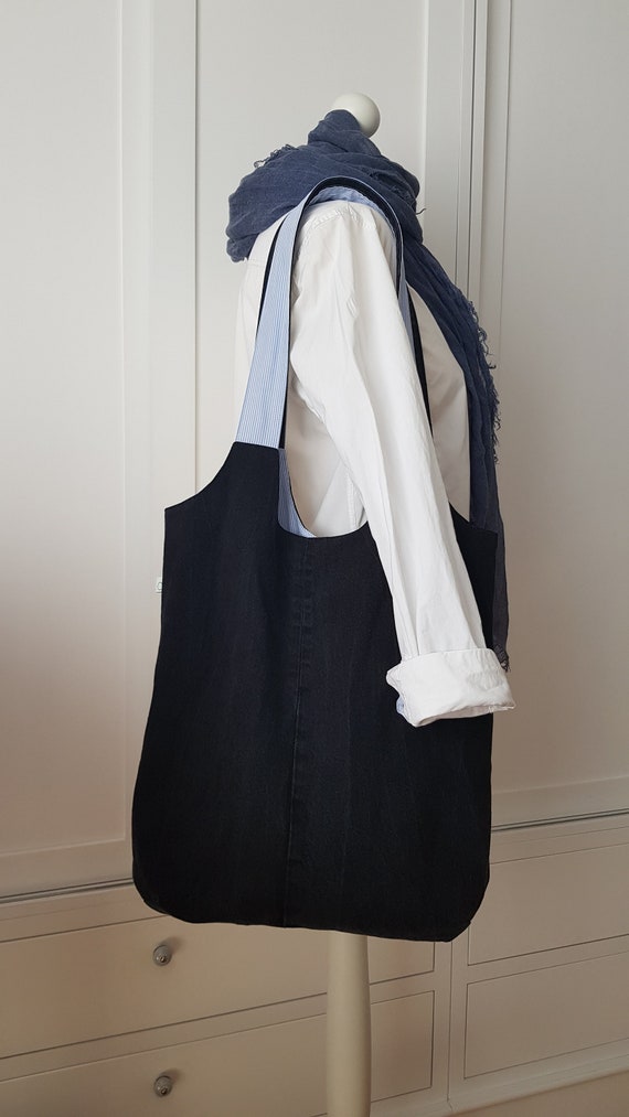 black denim pouch bag | upcycling