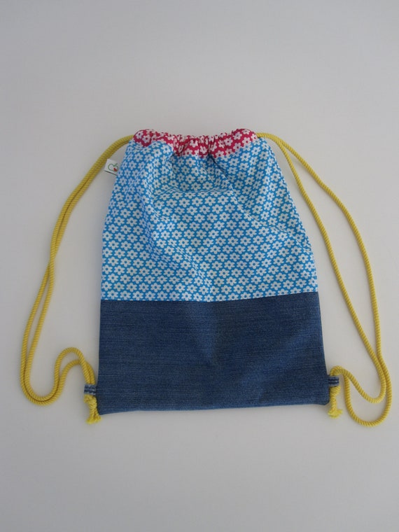 Colorful gym bag for children | upcycled