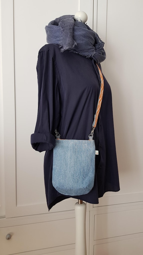 Small shoulder bag I dog bag I made of denim fabric I upcycling