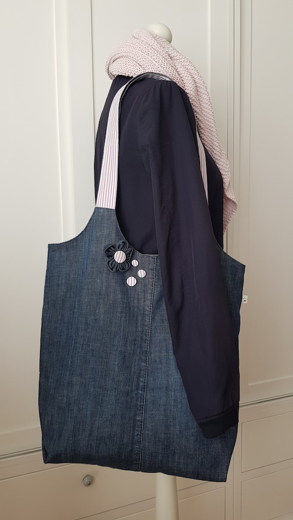 blue denim bag | upcycling