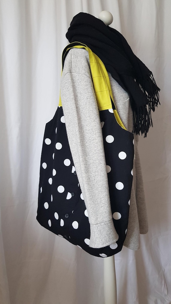Reversible bag | Tote bag | Polka dots | Upcycling