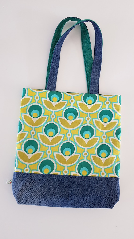 Tote bag with retro pattern | upcycling