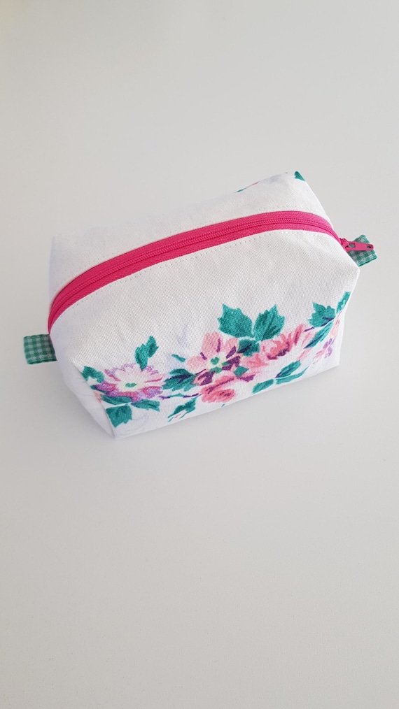 small box bag with floral pattern I upcycling