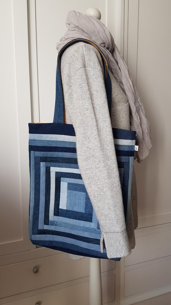 Tote bag made of denim | Patchwork I upcycling