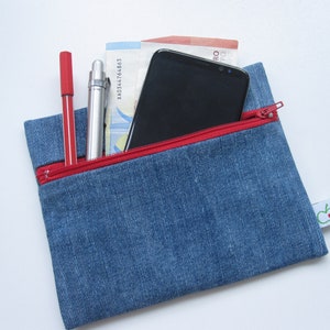 Kleine Schminktasche aus Jeansstoff | upcycling