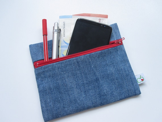 Small denim makeup bag | upcycling