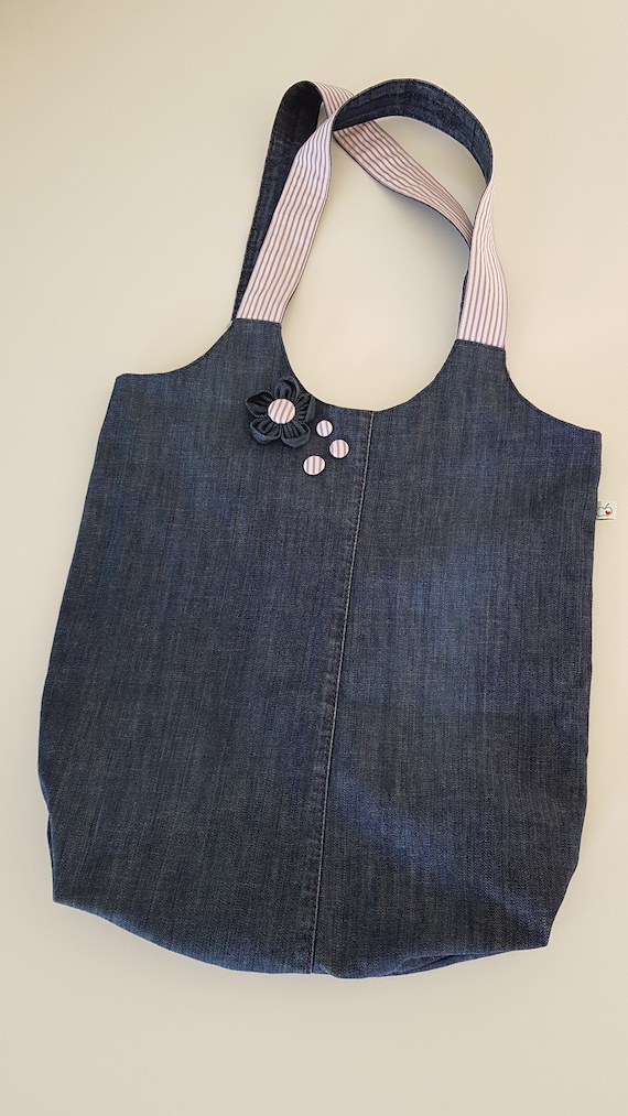 blue denim bag | upcycling