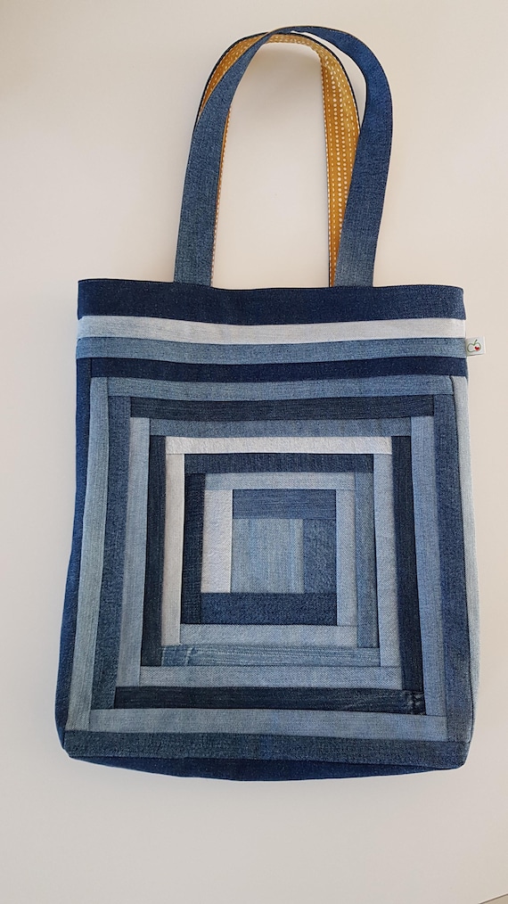 Tote Bag aus Jeansstoff | Patchwork I upcycling