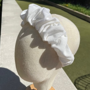 Linen Puff Scrunchie Headband