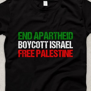 Free Palestine Ringspun T-SHIRT / Anti Apartheid / BDS