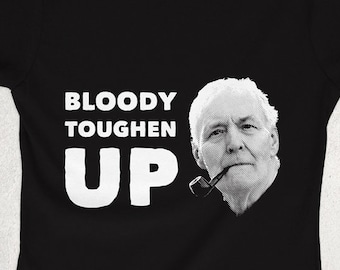 Tony Benn Bloody Toughen Up Ladies Fitted Ringspun T-SHIRT / Politics / Labour / Socialism