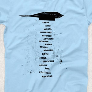 Stealth Bomber Tony Benn Quote Ringspun T-SHIRT / Labour / Graffiti / Urban /Politics