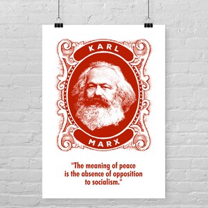 Karl Marx Giclée POSTER / A1 / A2 / A3 / A4 / Socialista / Socialismo / Marxismo / Citazione / Pace / Ala sinistra