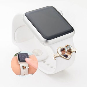 Custom Heart Photo Watch Charm Apple Watch Strap Charm Personalized Photos Watch Strap Charm Smart Watch Charm Pet hanging strap accessory