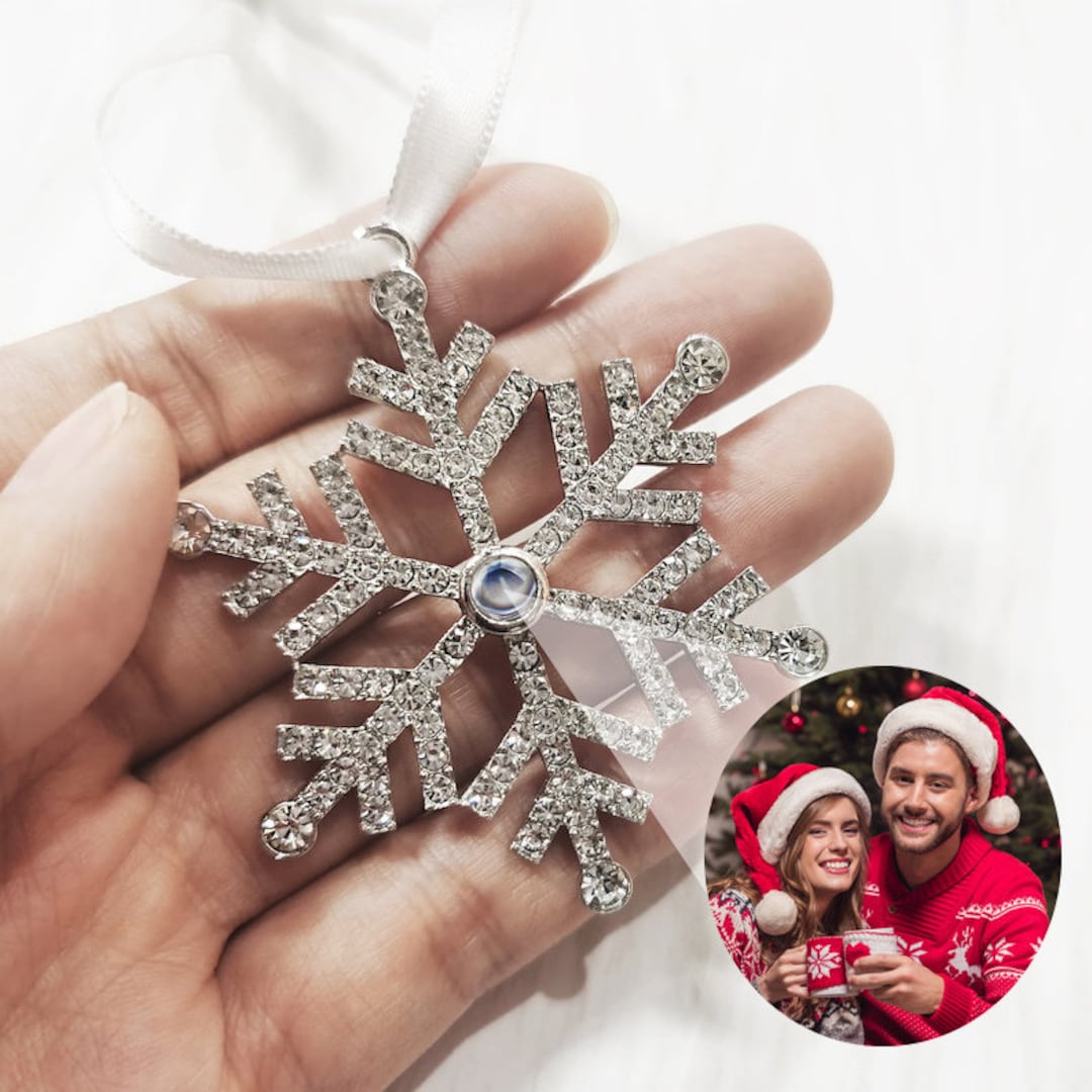 Personalized Photo Ornament, Projection Photo Charm, Custom Photo