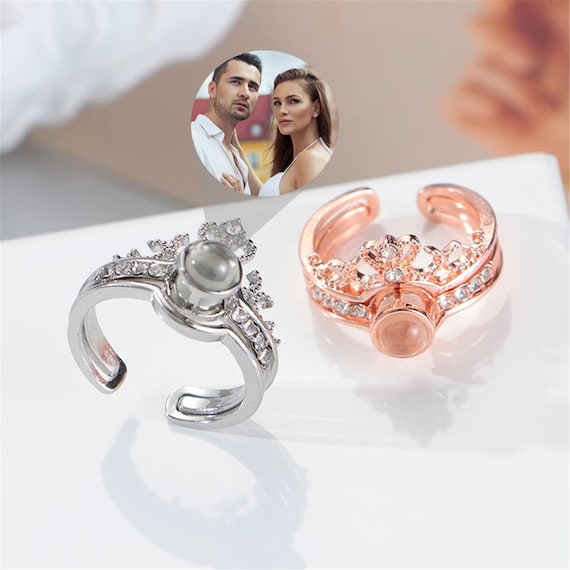 Custom Rose Photo Projection Ring – Perimade & Co.