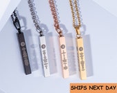 Personalized Spotify code Danda Necklace Engraving Name pendant spotify code Custom Name Necklace Valentine s Day