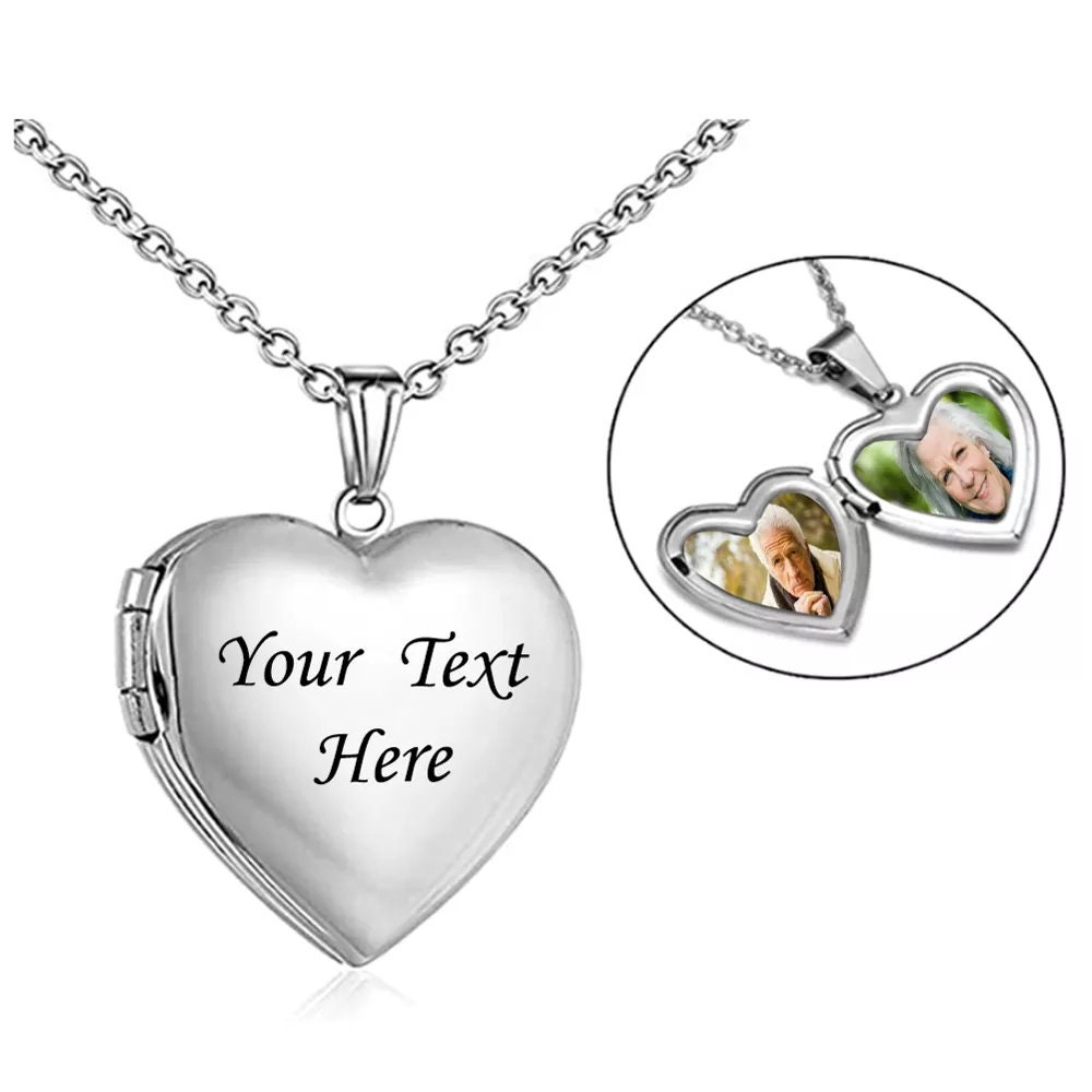 Personalized Heart Locket with Engraved Message | Heart envelope, Heart  locket, Engraved locket