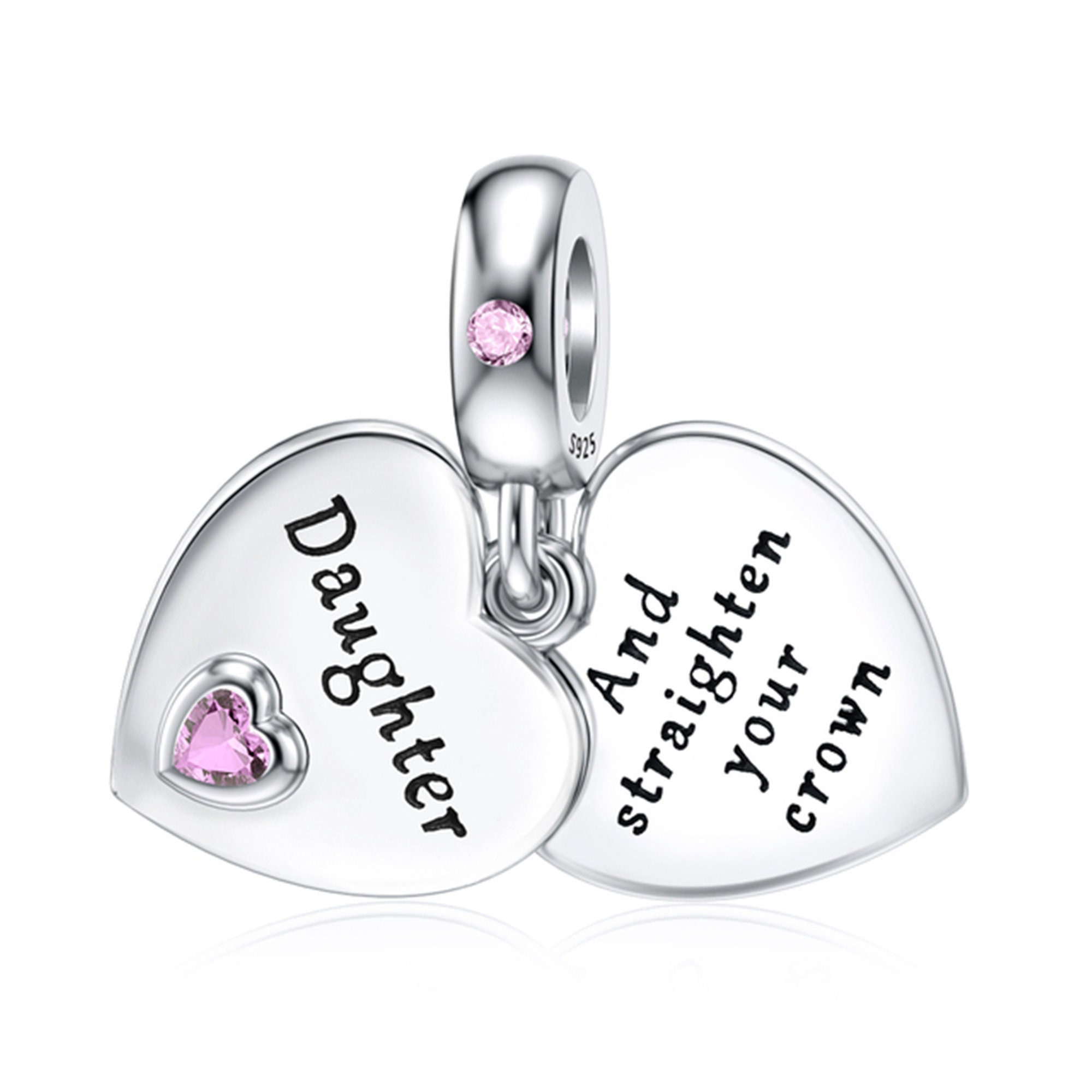 Daughter HeartShaped Charms 925 Sterling Silver Beads Fit Etsy