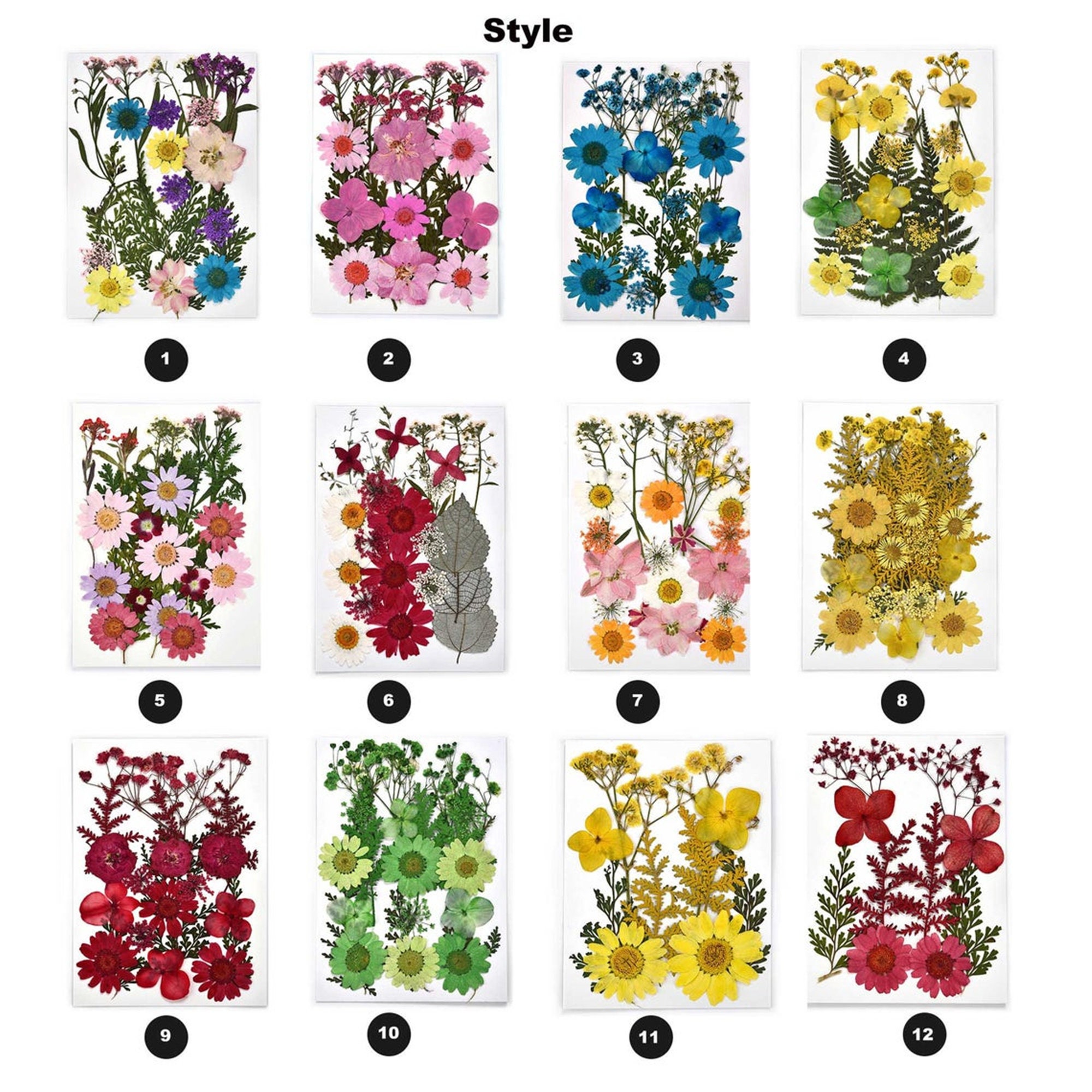 1 Pack Dried Flowers UV Resin Natural Flower Stickers Dry Etsy