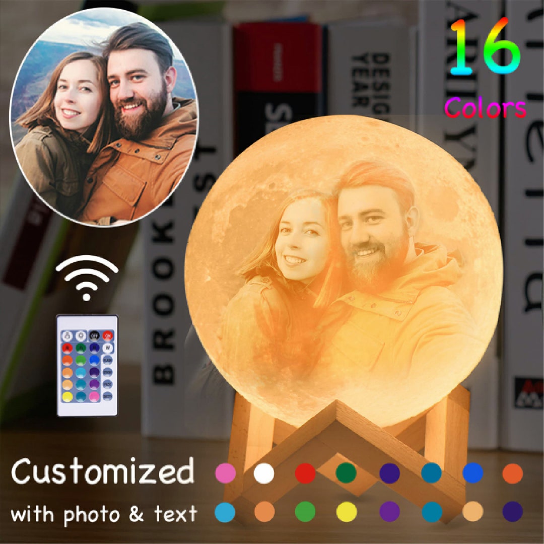 Personalization Custom Photo Lamp-luna Moon Lamp night Light 3D Print ...