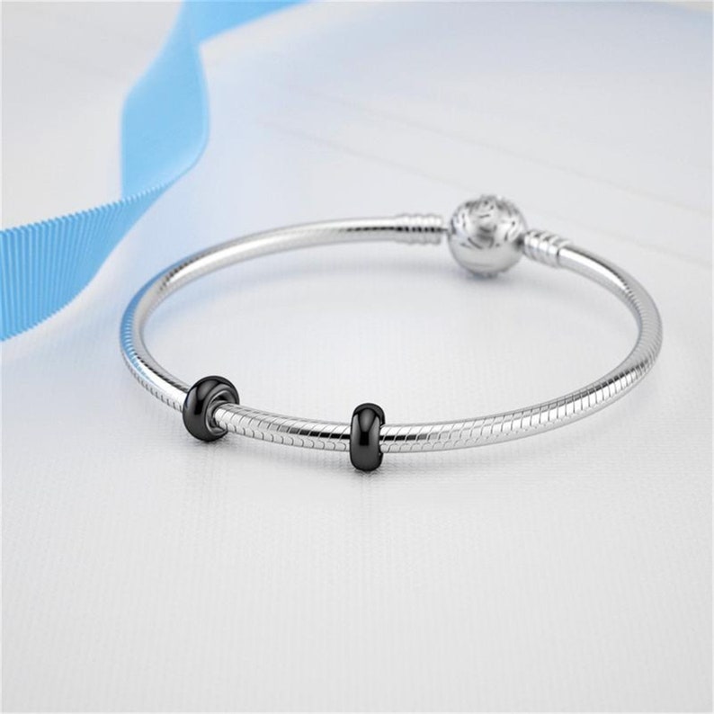 925 Sterling Silver Stoppers Beads for Pandora Bracelet Rubber Etsy