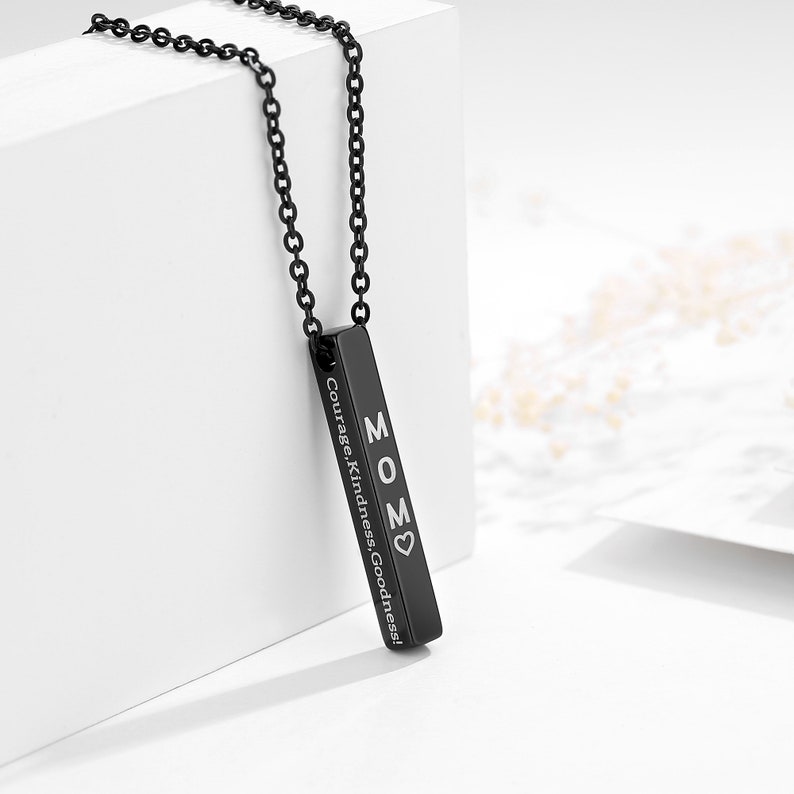 Custom Bar Necklace Custom Name Necklace personalized Etsy