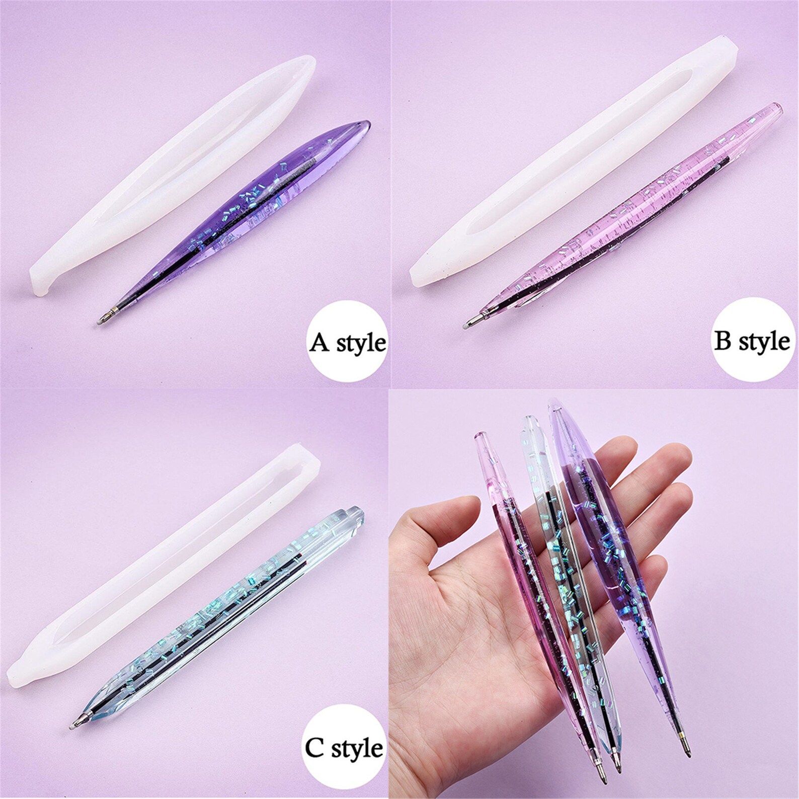 Pen Resin Mold Silicone Ballpoint Molds Epoxy Casting Mold Pen Etsy