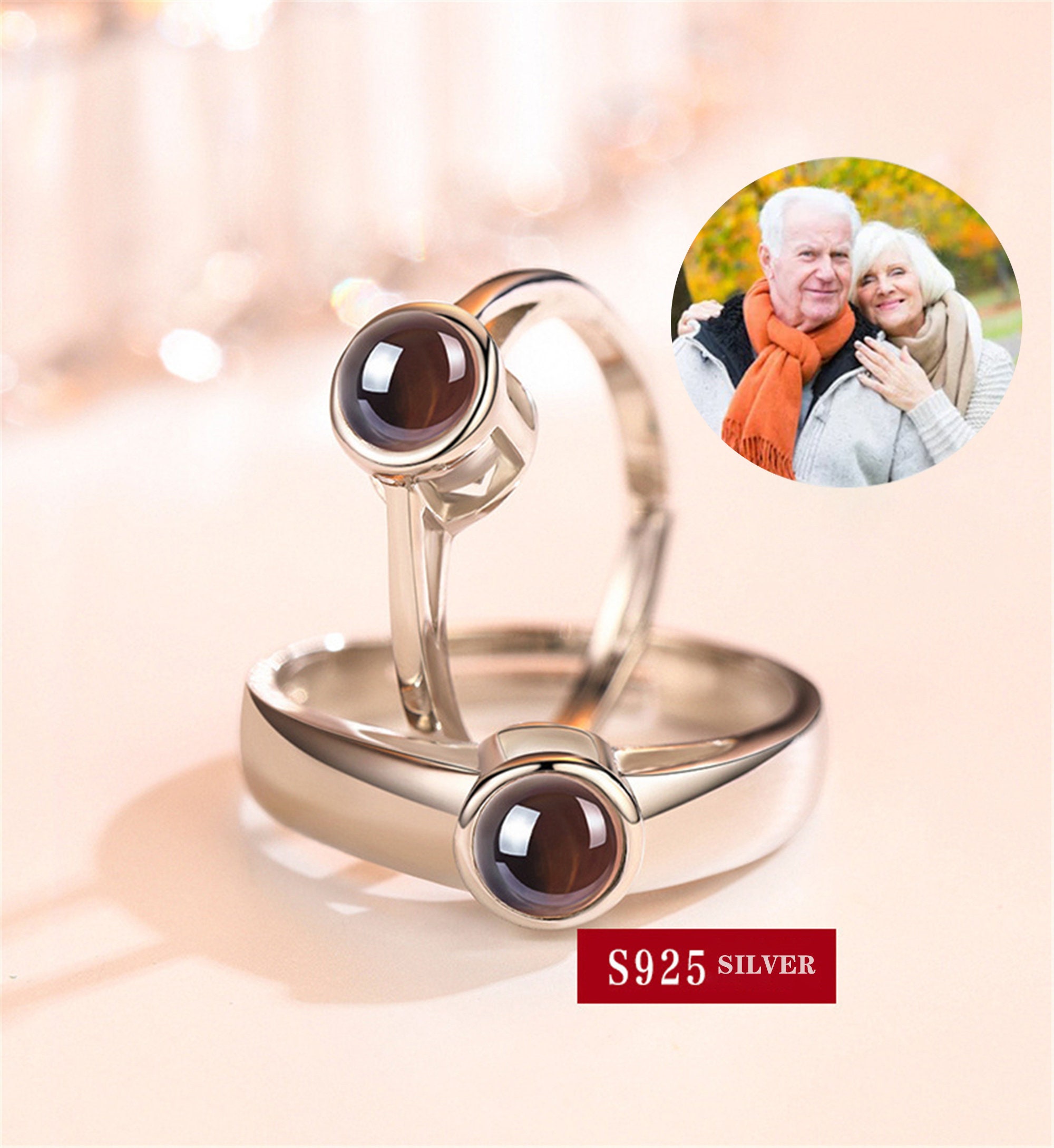 Custom Sun Photo Projection Ring – Perimade & Co.